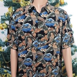 CROFT & BARROW PARROTS TROPICAL BUTTON DOWN SHIRT